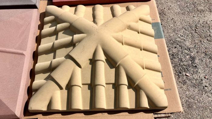 Кришка на стовпчик "Черепиця" 450х450 , кольори в ассортименті